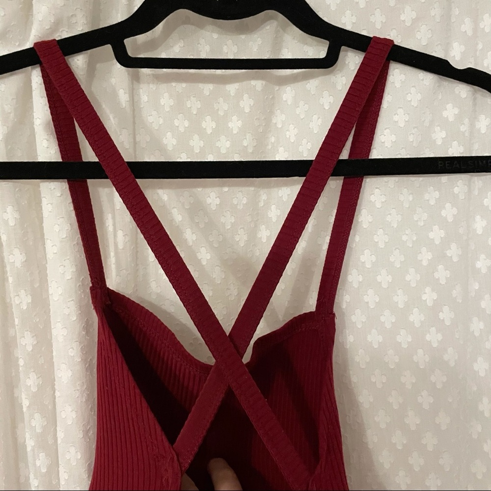 Reformation Pixel Dress Garnet